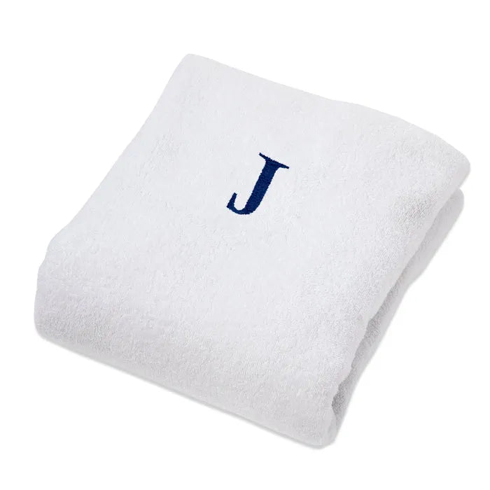 Monogrammed Combed Cotton Lounge Chair Cover