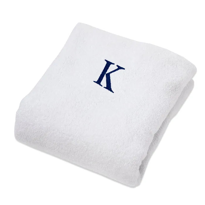 Monogrammed Combed Cotton Lounge Chair Cover