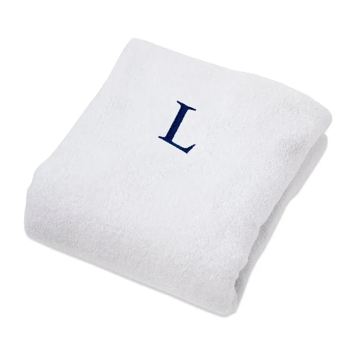 Monogrammed Combed Cotton Lounge Chair Cover