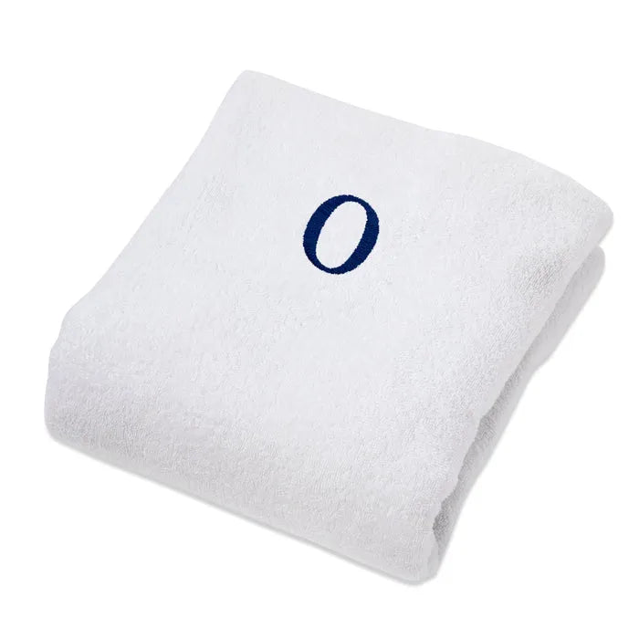 Monogrammed Combed Cotton Lounge Chair Cover