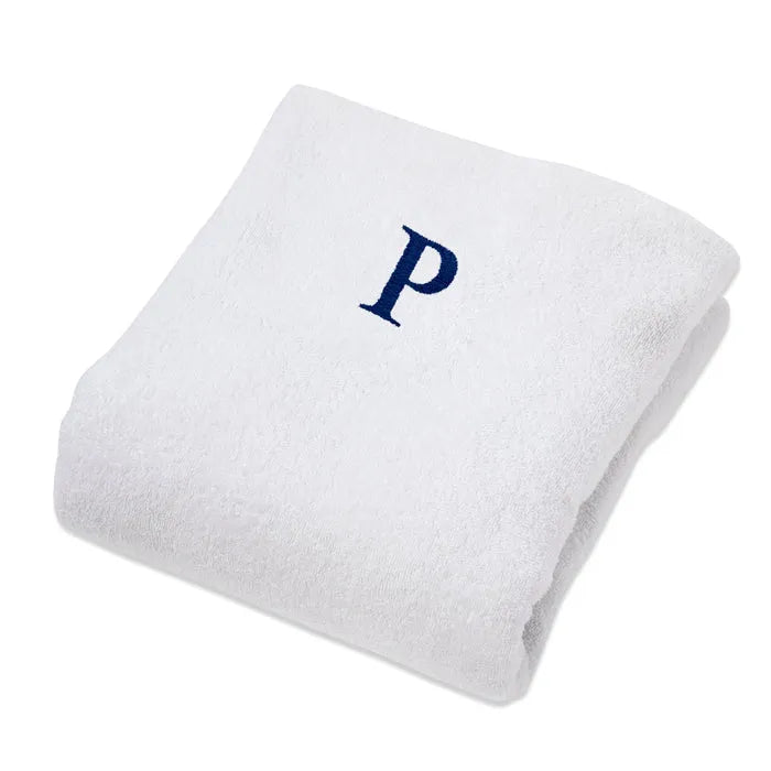 Monogrammed Combed Cotton Lounge Chair Cover