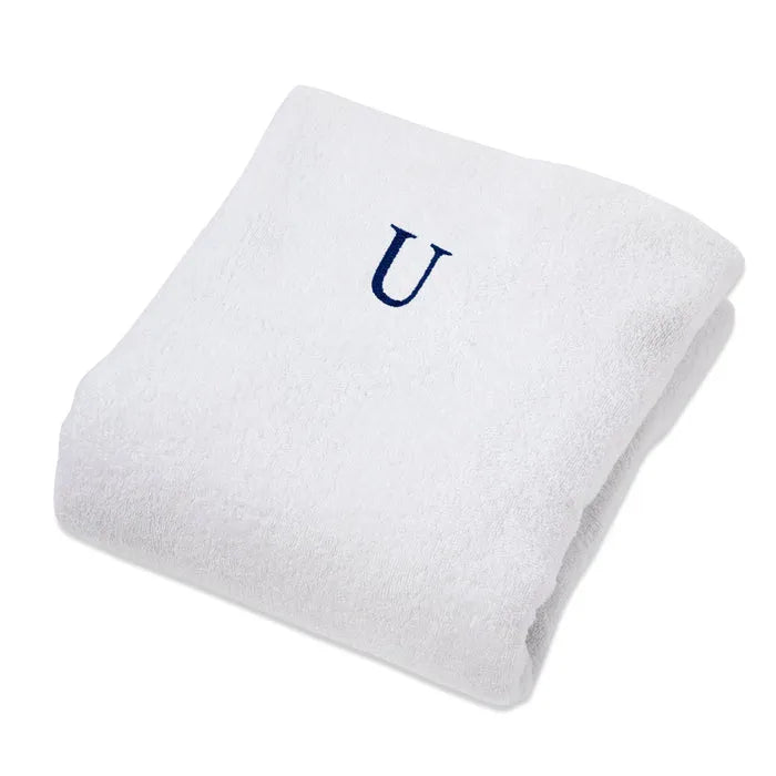 Monogrammed Combed Cotton Lounge Chair Cover