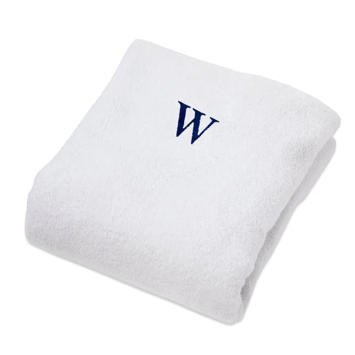 Monogrammed Combed Cotton Lounge Chair Cover