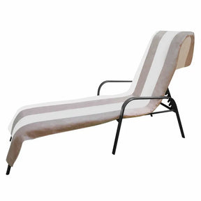 Cotton Standard Size Cabana Stripe Chaise Lounge Chair Cover