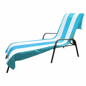 Cotton Standard Size Cabana Stripe Chaise Lounge Chair Cover