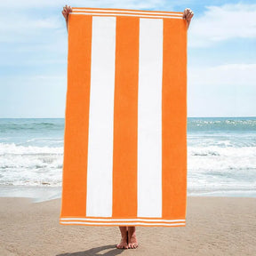 Cabana Stripe Oversized Cotton Beach Towel Set Of 2