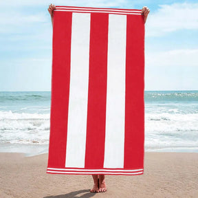 Cabana Stripe Oversized Cotton Beach Towel Set Of 2