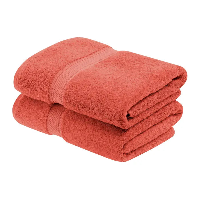 Egyptian Cotton Pile Heavyweight 2 Piece Bath Towel Set