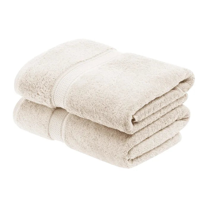 Egyptian Cotton Pile Heavyweight 2 Piece Bath Towel Set