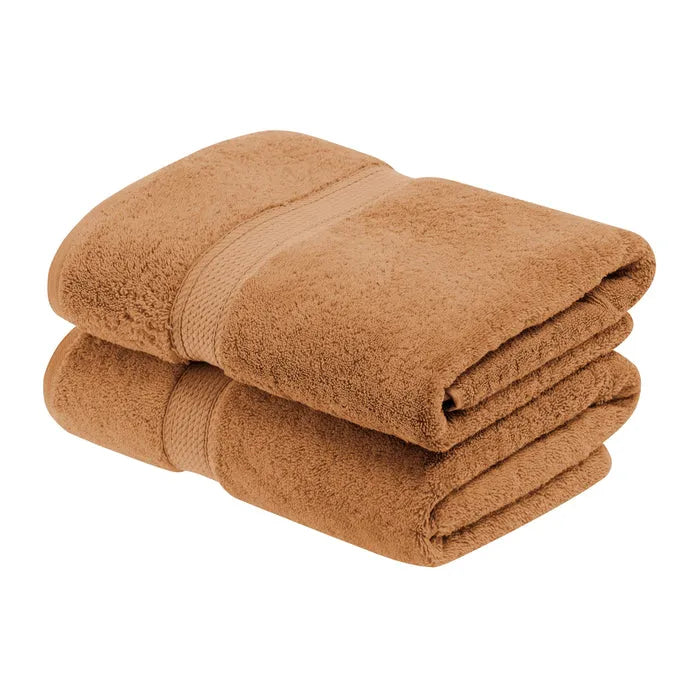 Egyptian Cotton Pile Heavyweight 2 Piece Bath Towel Set