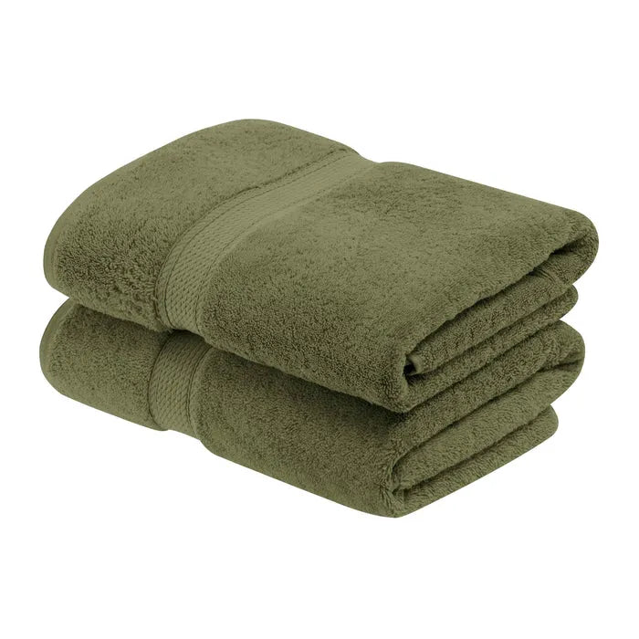 Egyptian Cotton Pile Heavyweight 2 Piece Bath Towel Set