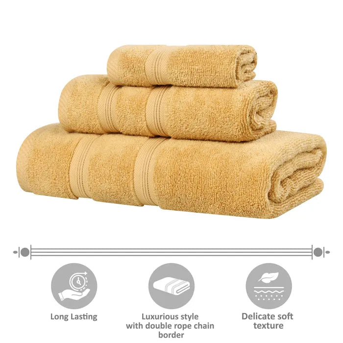 Smart Dry Zero Twist Cotton Medium Weight 6 Piece Assorted Towel Set