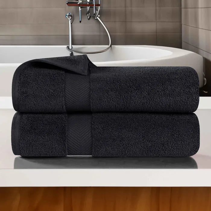 Zero Twist Smart Dry Combed Cotton 2 Piece Bath Towel Set