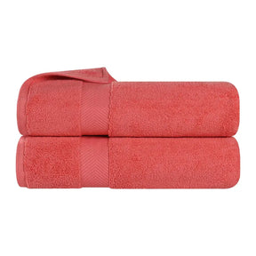 Zero Twist Smart Dry Combed Cotton 2 Piece Bath Towel Set