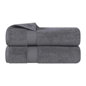 Zero Twist Smart Dry Combed Cotton 2 Piece Bath Towel Set