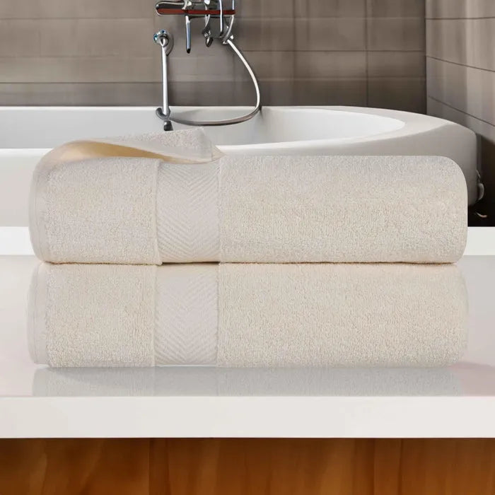 Zero Twist Smart Dry Combed Cotton 2 Piece Bath Towel Set