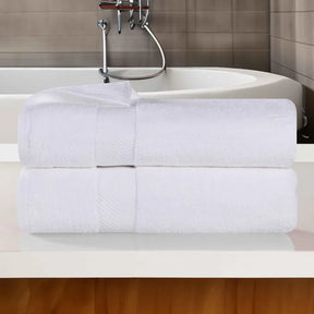 Zero Twist Smart Dry Combed Cotton 2 Piece Bath Towel Set