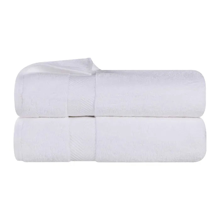 Zero Twist Smart Dry Combed Cotton 2 Piece Bath Towel Set