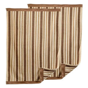 Cotton Striped Medium Weight 2 Piece Bath Towel Set