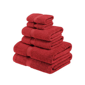 Egyptian Cotton Pile Heavyweight 6 Piece Towel Set