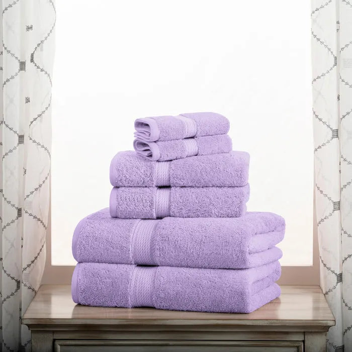 Egyptian Cotton Pile Heavyweight 6 Piece Towel Set