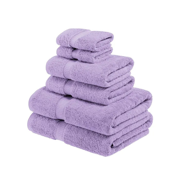 Egyptian Cotton Pile Heavyweight 6 Piece Towel Set