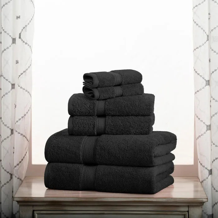 Egyptian Cotton Pile Heavyweight 6 Piece Towel Set