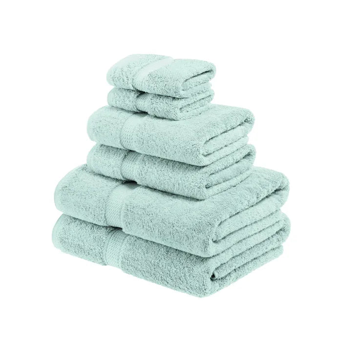 Egyptian Cotton Pile Heavyweight 6 Piece Towel Set