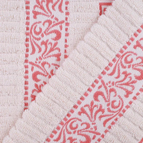 Athens Cotton Medium Weight Floral Greek Key Trim 6 Piece Towel Set