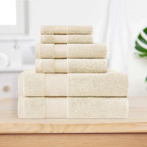 Turkish Cotton Highly Absorbent Solid 6 Piece Towel Set