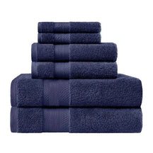 Turkish Cotton Highly Absorbent Solid 6 Piece Towel Set