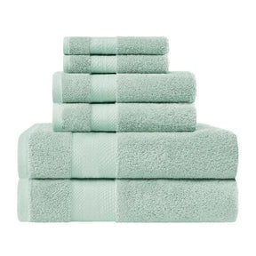 Turkish Cotton Highly Absorbent Solid 6 Piece Towel Set