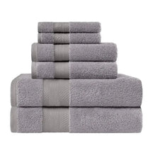 Turkish Cotton Highly Absorbent Solid 6 Piece Towel Set