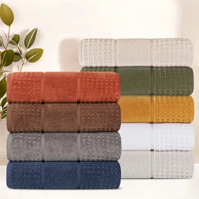 Napa Zero Twist Cotton Solid Waffle Honeycomb 6 Piece Towel Set