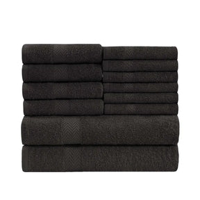 Eco-Friendly Cotton Absorbent Assorted 12 Piece Towel Set