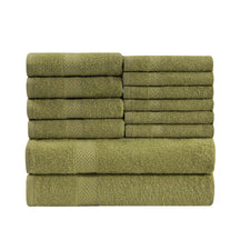 Eco-Friendly Cotton Absorbent Assorted 12 Piece Towel Set