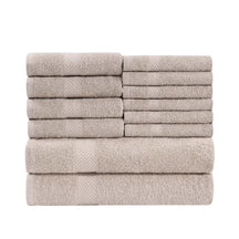 Eco-Friendly Cotton Absorbent Assorted 12 Piece Towel Set