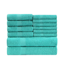 Eco-Friendly Cotton Absorbent Assorted 12 Piece Towel Set