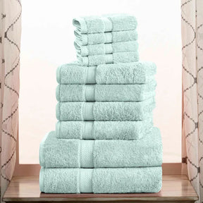 Egyptian Cotton Pile Heavyweight Highly Absorbent 10 Piece Towel Set