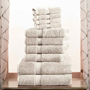 Egyptian Cotton Pile Heavyweight Highly Absorbent 10 Piece Towel Set