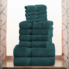 Egyptian Cotton Pile Heavyweight Highly Absorbent 10 Piece Towel Set