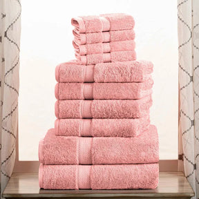 Egyptian Cotton Pile Heavyweight Highly Absorbent 10 Piece Towel Set