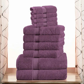 Egyptian Cotton Pile Heavyweight Highly Absorbent 10 Piece Towel Set