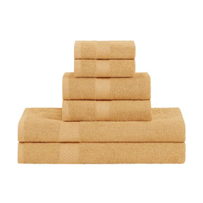 6 Piece Cotton Eco-Friendly Soft Absorbent Towel Set