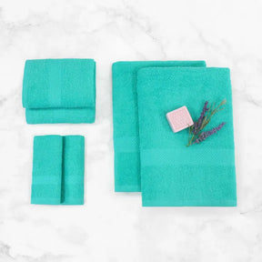 6 Piece Cotton Eco-Friendly Soft Absorbent Towel Set