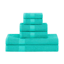 6 Piece Cotton Eco-Friendly Soft Absorbent Towel Set