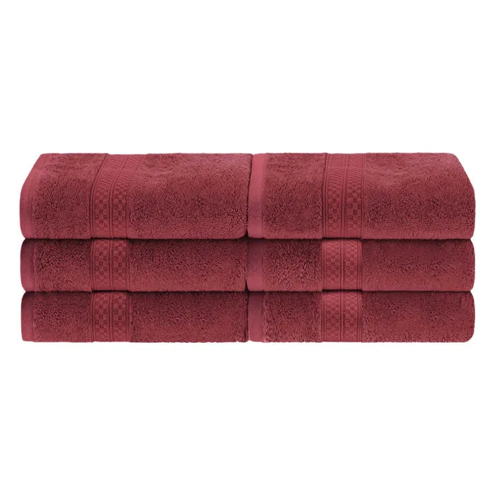 Rayon from Bamboo Ultra-Plush Heavyweight 6 Piece Hand Towel Set