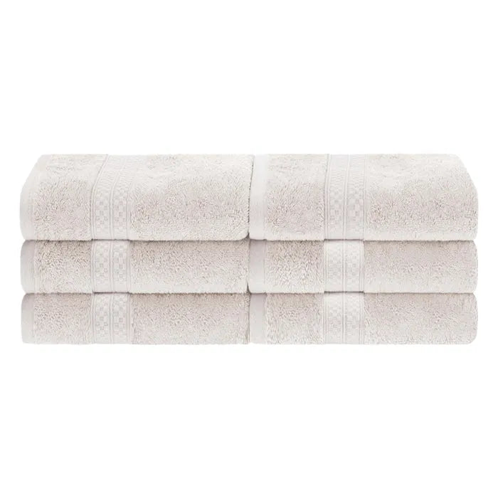 Rayon from Bamboo Ultra-Plush Heavyweight 6 Piece Hand Towel Set