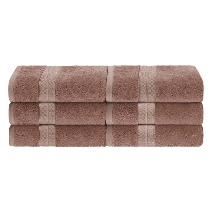 Rayon from Bamboo Ultra-Plush Heavyweight 6 Piece Hand Towel Set