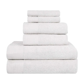 Turkish Cotton Herringbone Solid Assorted 6 Piece Towel Set